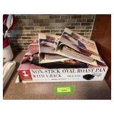 Bakers Advantage by Roshco non stick oval roast pan with rack and two volumes Mr Food recipe books