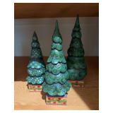 Three Jim Shore “O’Tannebaum” Christmas trees