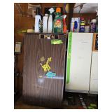 Dorm size refrig and garden chemicals