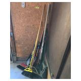 Shovels, rakes, brooms etc..