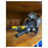 Dewalt electric drill, new drill bits, saw blades, etc...
