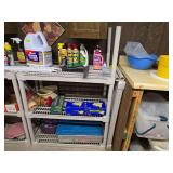 4 shelf plastic shelving unit 18D x 36L x 54H NO CONTENTS