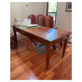 70x33 dining table with single drawer at end
