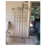22x60 iron yard trellis and shepards hook