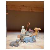 Full color Willow Tree shepherd and stable animals