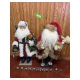 2 large Santas and string of new sleigh bells