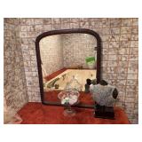 26 x 32 mirror, decorator fish and soaps