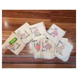 Tea towels, made in 1942 per attached note Complete set