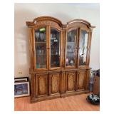 Stanley Furniture 2pc lighted hutch 18D x 70L x 84H NO CONTENTS