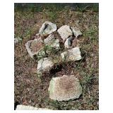 Choice of decorative rocks etc