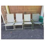 Five lawn chairs