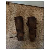 WWI leather army leggings
