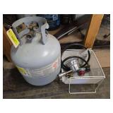 Full grill LP tank and tank mount heater