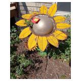Metal sunflower, approx 36H