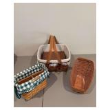 Three Longaberger baskets