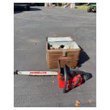 Homelite Super 240 classic chainsaw and accessories