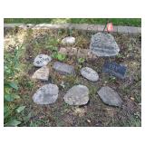 Pet cemetery rocks and stepping stones