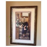 4 pieces wall art includes floral, S/N Lynn Bordignon-Snyder print and 2 Betsy Cameron prints