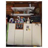 Garage fluids of EVERY kind, shrink wrap, rubber gloves, power inverter