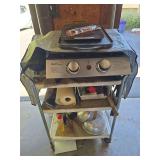 Royal Gourmet flat grill, pans, cart, grilling utensils etc...