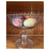Pedestal bowl with alabaster? eggs