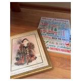 Two Christmas wall hangings