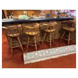 4 wrap around swivel 30" bar stools