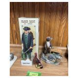 3 figural decanters