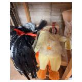 Halloween costumes and decorations