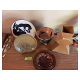 Five pieces decorative pottery
