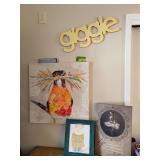 Several pieces wall art