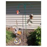 Shepherds hooks, birdhouses, etc