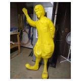 Life size yellow plastic Ronald McDonald
