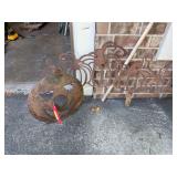 Metal Halloween yard art