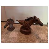 Wooden horse head and resin? horse head