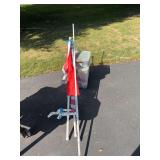Flag poles and flags