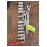 Craftsman 1/4" & 1/2" drive rachets and sockets
