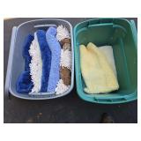 2 totes of rugs