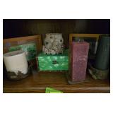 Oriental soap stone, deer photos, candles