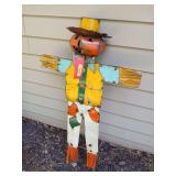 Approx 52” tall metal scarecrow