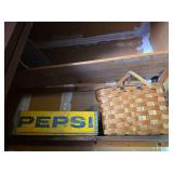Picnic basket and Pepsi wood case
