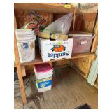 Heavy tow strap, charcoal lighter, terra cotta flower pots, mulching straw etc...