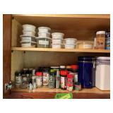 Kitchen cupboard of spices