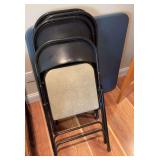 Folding table and four chairs