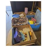 5 boxes of misc kitchen and household items-airtight containers, pans, bags, plasticware etc...