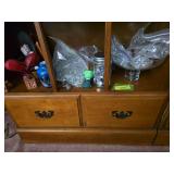 Glass beads and marbles, glass apple paperweight etc...