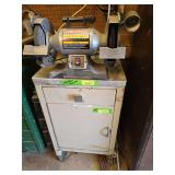 Craftsman 8" bench grinder and cabinet