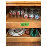 Libbey "Winter Village" stemware and matched drinking glasses, salad bowl and  deep bowls, etc