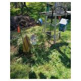 Shepherds hooks and birdhouses