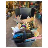 Several totes of Easter and Spring decorations